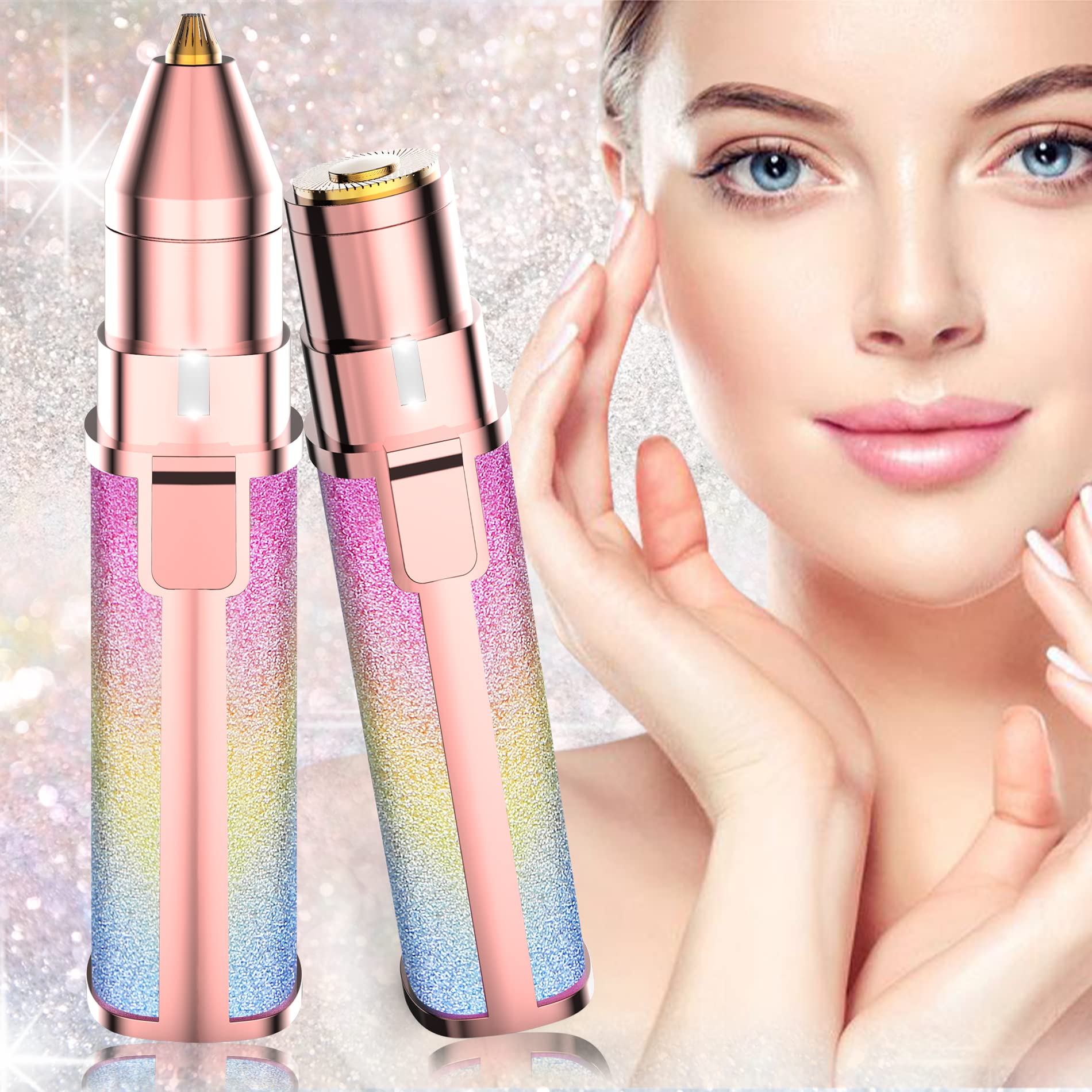 A Portable 2 In 1 Flawless Eyebrow Remover Pain less Hair Remover epilator for women Face, Lips, Nose Hair Trimmer for Men & Women