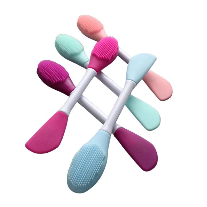 Silicone Face Mask Applicator, 2 in 1 Double-Sided Facial Scrubber Brush Tool (Pack of 2)