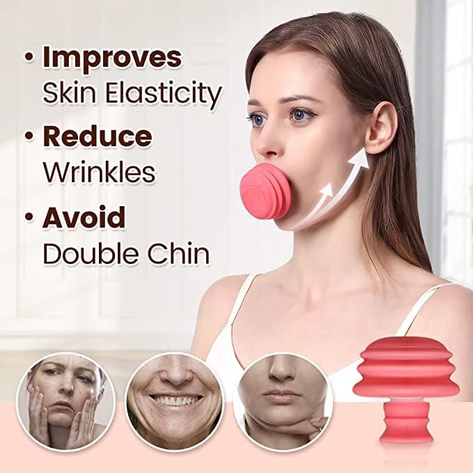 Facial Yoga for Skin Tighten Firm, Jaw Exerciser, Double Chin Breathing Exercise Device Jaw Face Slimmer