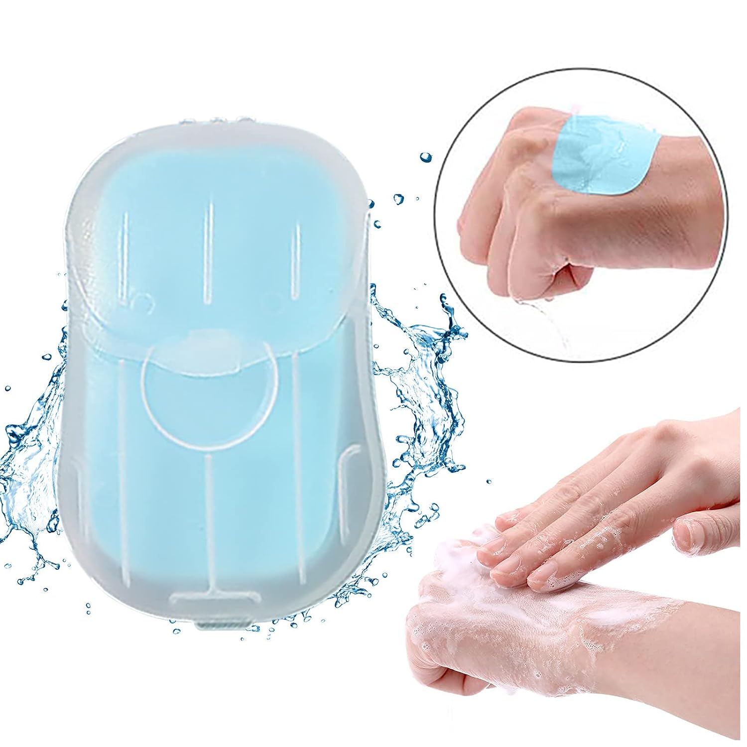 Mini Portable Travel Soap Paper Sheets Disposable Hand Washing Bath Scented Paper Soap for Outdoor Camping Hiking (Pack of 5)