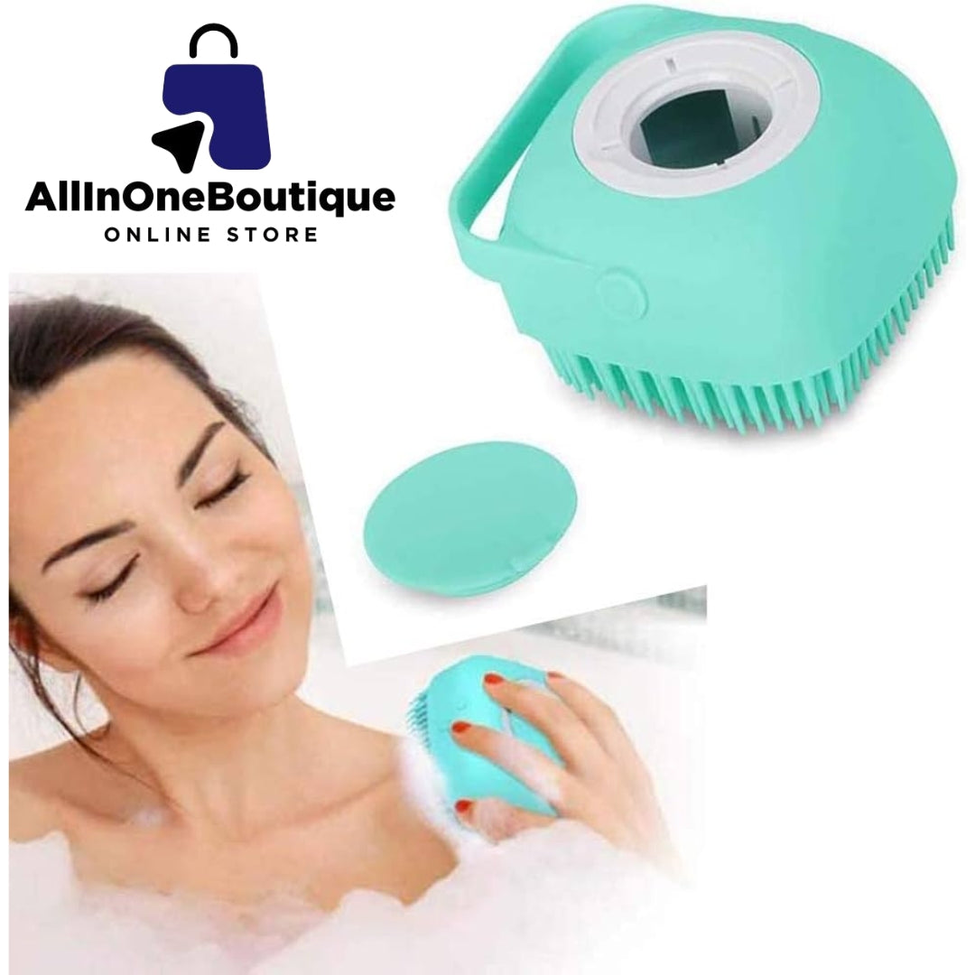Silicone Bath Body Brush, Exfoliating Body Scrub Brush with Soap Dispenser