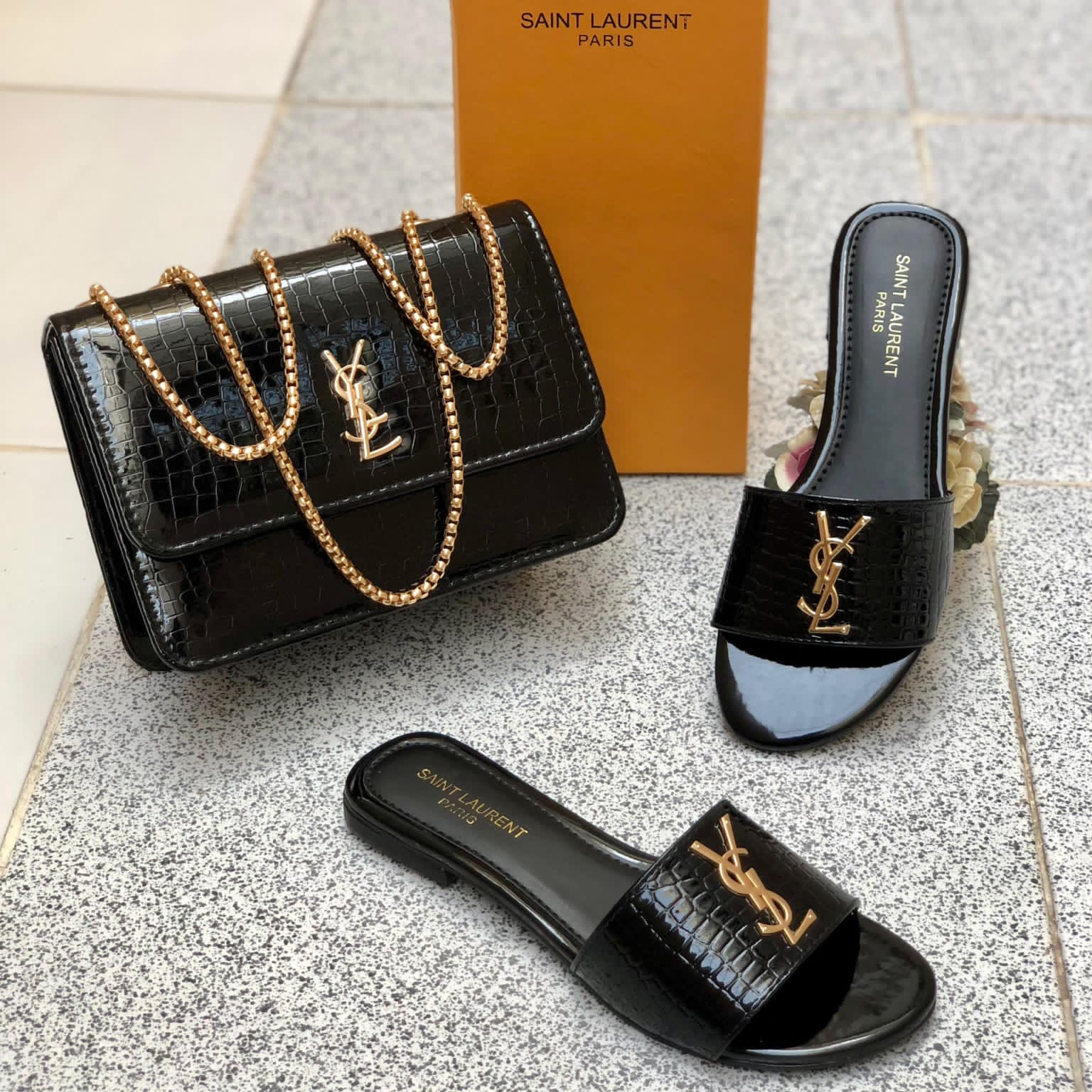 Branded heels & bag Combo Set