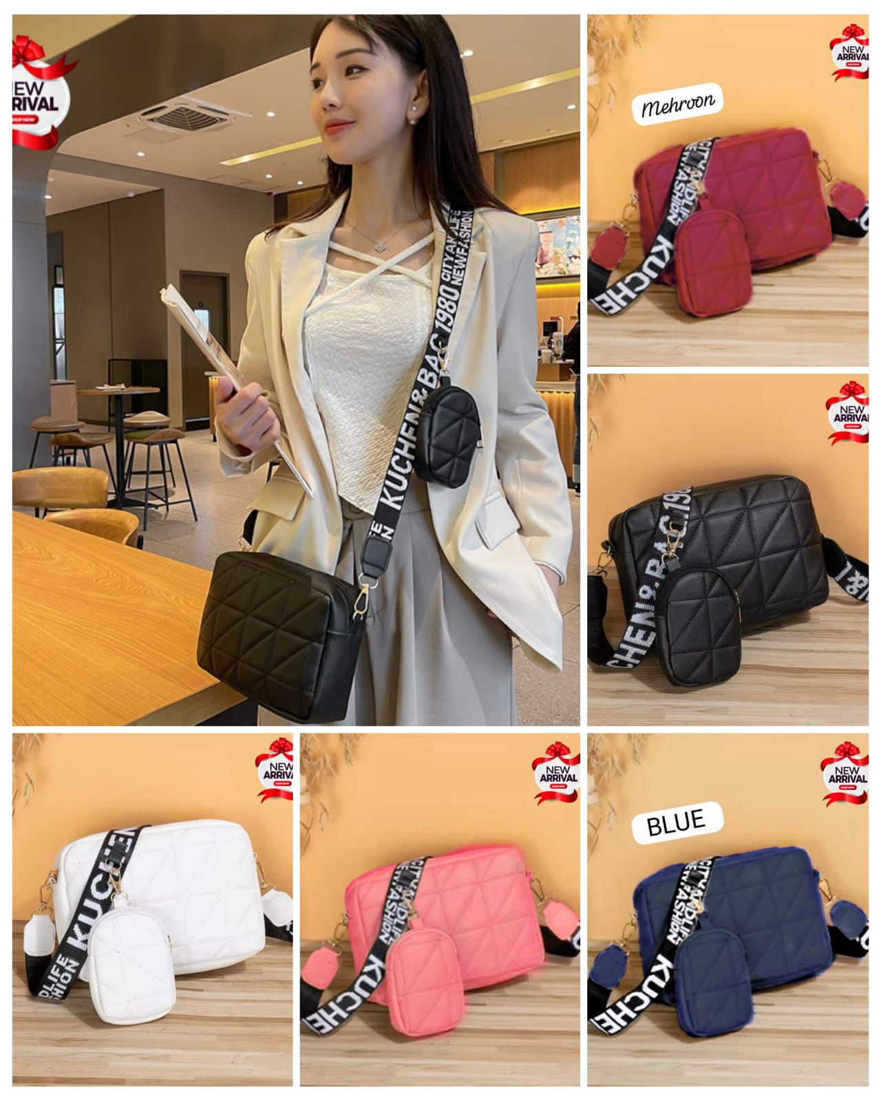 💕Cross Body Bag with Coin Pouch For Girls 💕