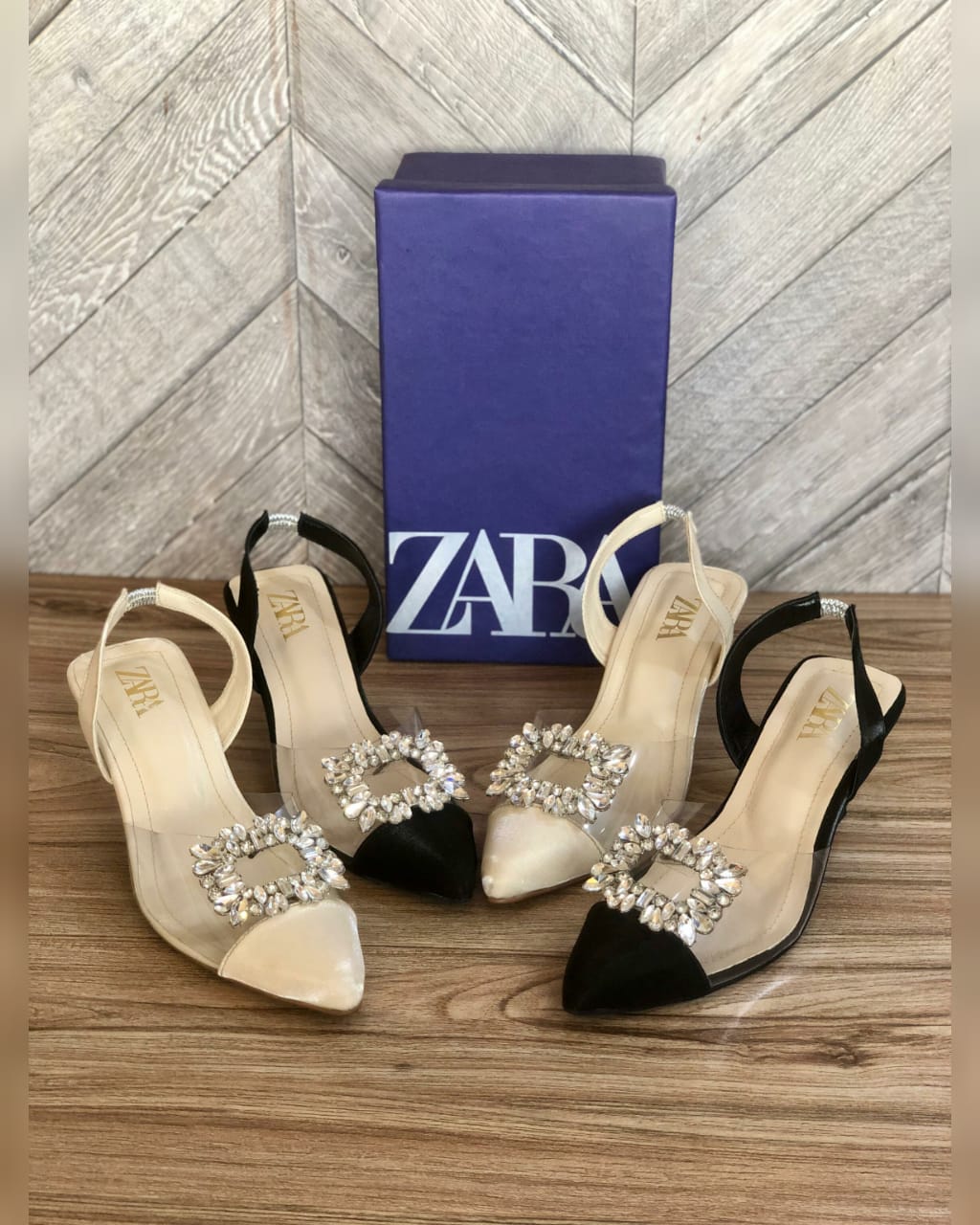 Zara transparent kitten heel